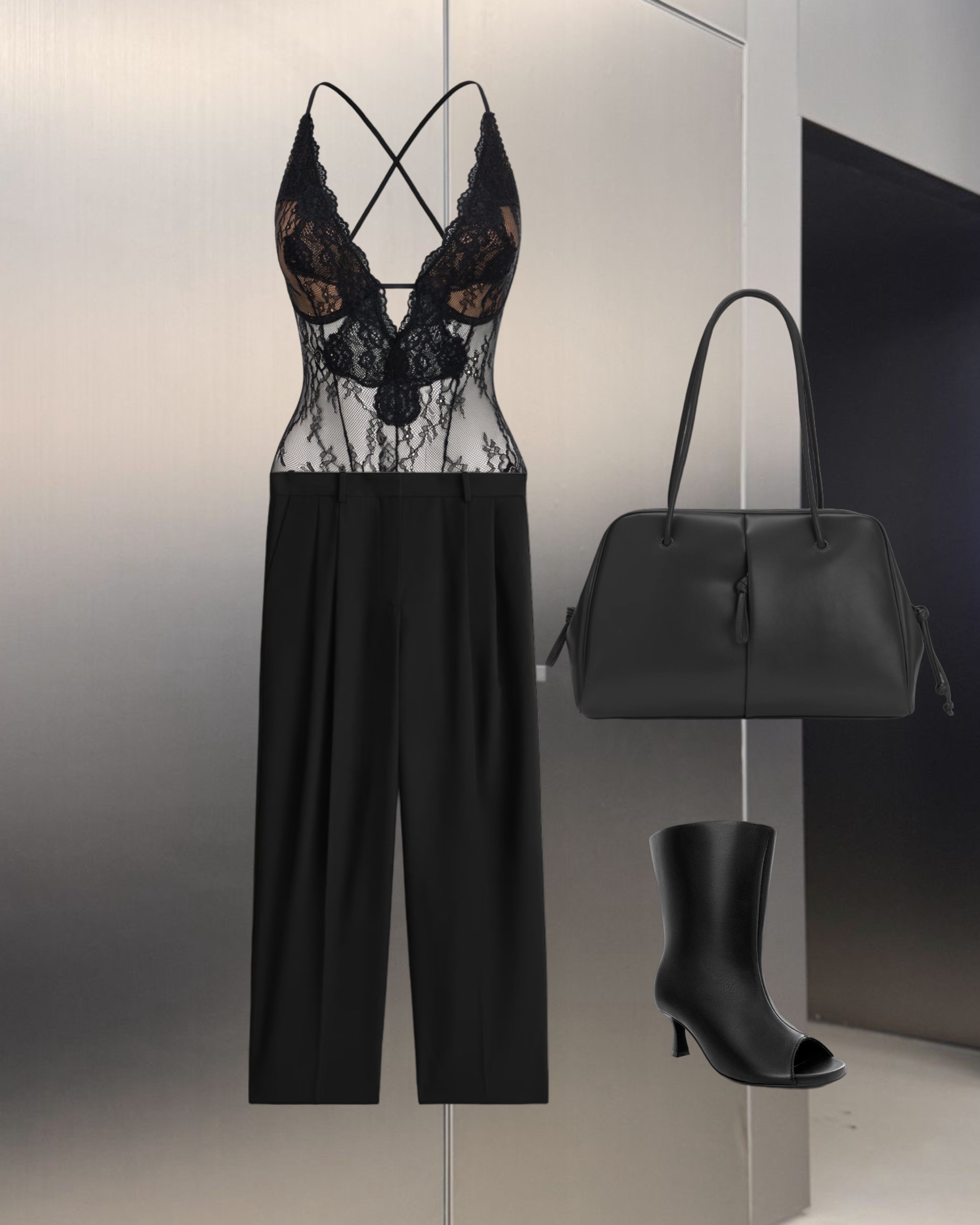 Embroidered top outfit